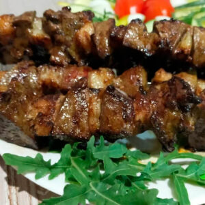 Говяжья печень с курдюком